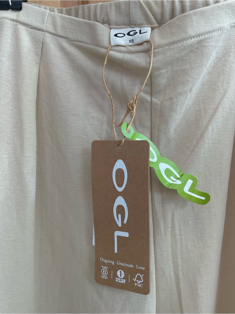 OGL Women's Straight-Leg Pants in Light Beige
